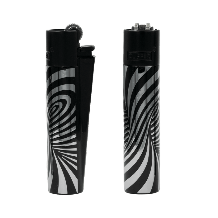 Zapalniczka Clipper Metalowy CMP11 PSYCHEDELLIC SILVER Czarny