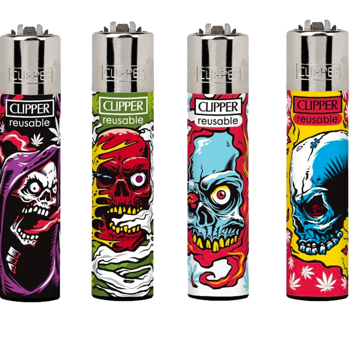 Zapalniczka Clipper CP11 WEED SKULLS