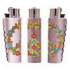 Zapalniczka Clipper FCP11 POP COVERS FLOWER POWER CHIC - srebrny znak Peace
