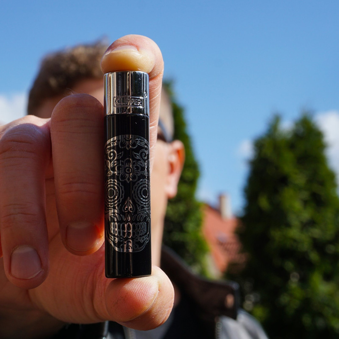 Zapalniczka Clipper Metalowy CMP11 MEXICAN SKULLS Srebro