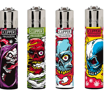 Zapalniczka Clipper CP11 WEED SKULLS