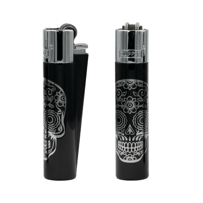 Zapalniczka Clipper Metalowy CMP11 MEXICAN SKULLS Srebro